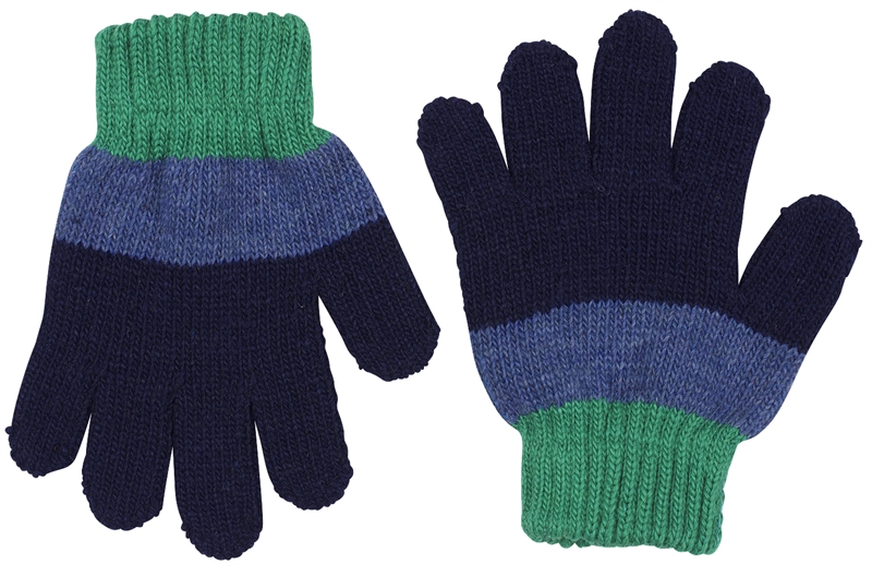 Brattfors Wool Glove Navy Blue Fingervantar Barn