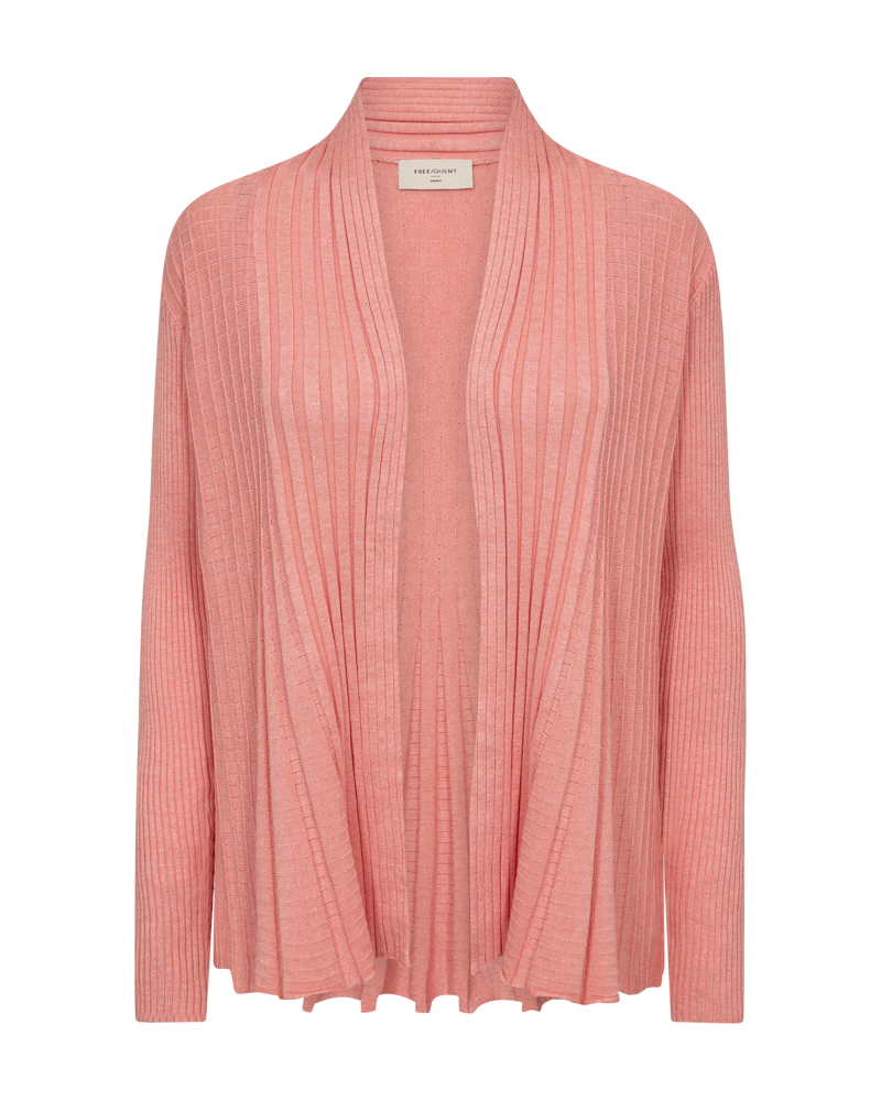 Freequent-Claudisse-Short-Cardigan-Dam-Burnt-Coral-Melange-1