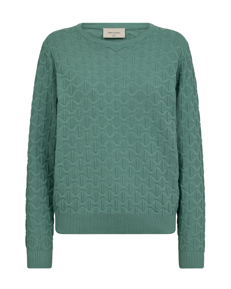 Freequent-Dodo-Pullover-Rundhalsad-Dam-Malachite-Green-1