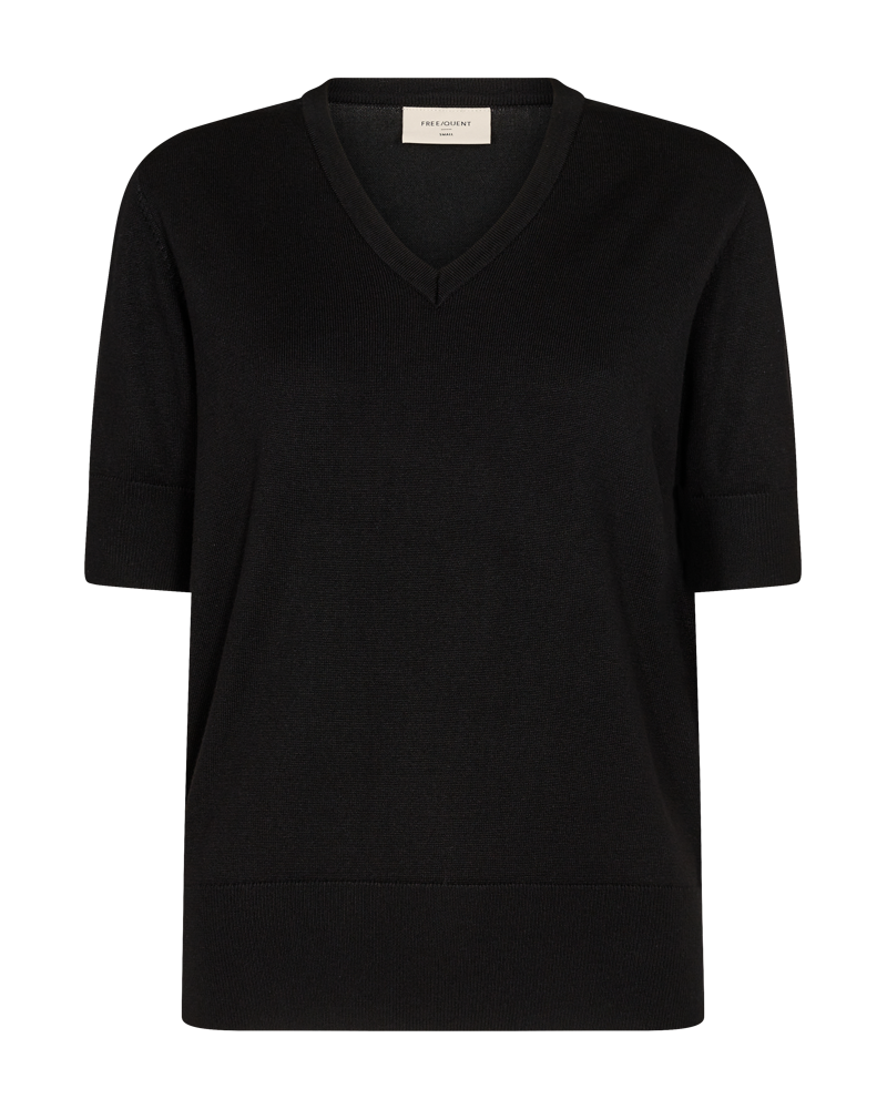 Freequent-Katie-Kortarmad-Pullover-Dam-Black-1