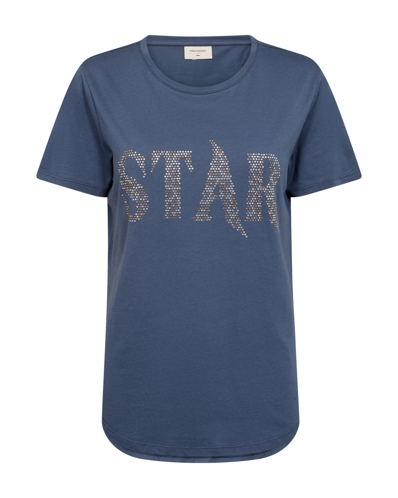 Freequent-Star-T-shirt-Dam-Vintage-Indigo-1