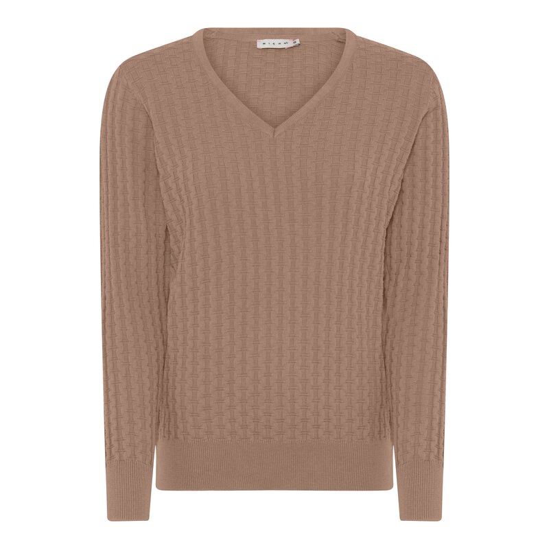 Micha-Carol-V-ringad-Pullover-Dam-Latte-1