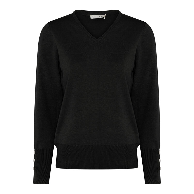 Micha-Carrie-V-ringad-Pullover-Dam-Black-1