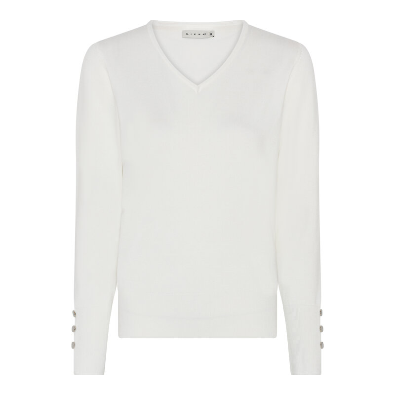 Micha-Carrie-V-ringad-Pullover-Dam-OffWhite-1