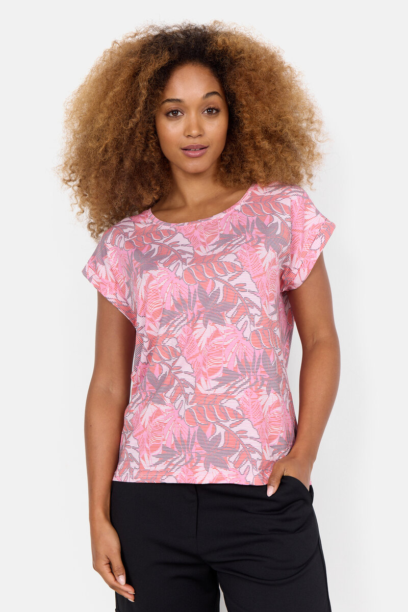 Soyaconcept-Galina-T-shirt-Dam-Pink-Combi-1