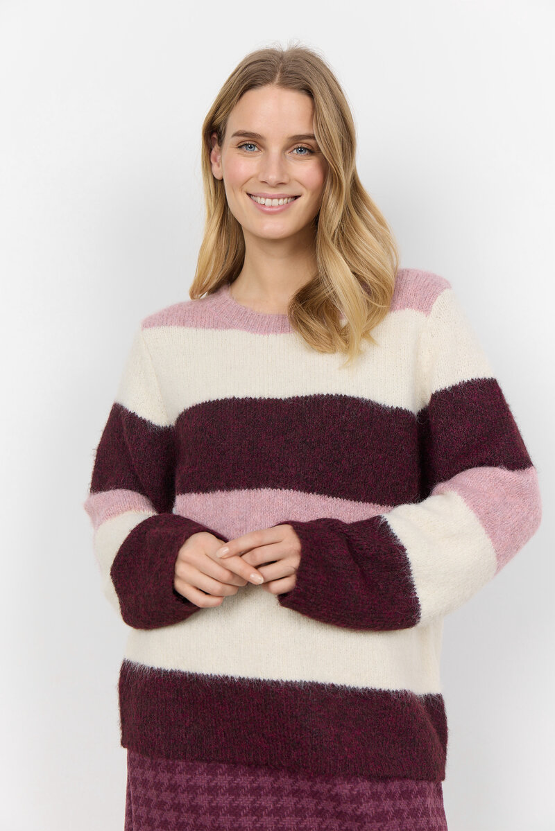 Soyaconcept-Ilene-1-Pullover-Dam-Woodrose-Melange-Combi-1