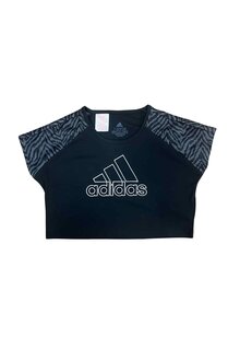 Adidas-Croppad-Tranings-T-shirt-Barn---Junior-Black-1