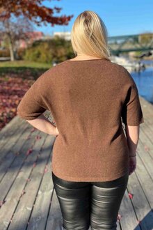 Chica-London-Becky-Stickad-Cardigan-Dam-Choco-2