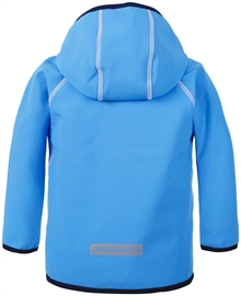 Elmån Kids Softshell Jacket Sharp Blue Barn Didriksons Back