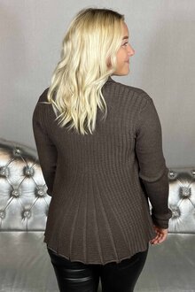 Freequent-Claudisse-Short-Cardigan-Dam-Coffee-Bean-Melange-11