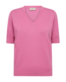 Freequent-Katie-Kortarmad-Pullover-Dam-Fuchsia-Pink-3