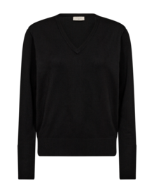 Freequent-Katie-V-ringad-Pullover-Dam-Black-1