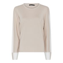 Micha Beryl Rundhalsad Pullover Dam Sand OffWhite