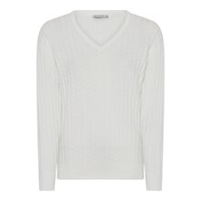 Micha-Carol-V-ringad-Pullover-Dam-OffWhite-1