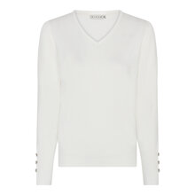 Micha-Carrie-V-ringad-Pullover-Dam-OffWhite-1